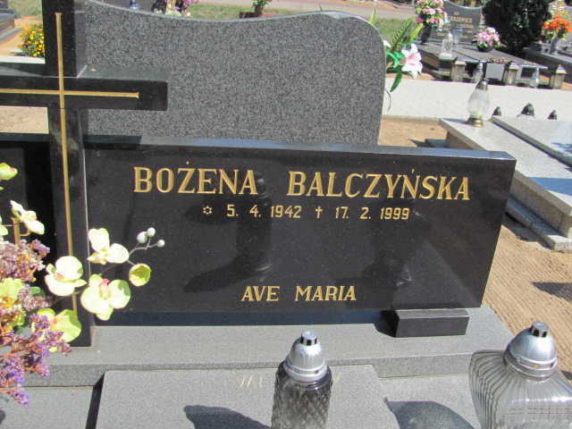 Bożena Balczyńska 1942 Przeźmierowo - Grobonet - Wyszukiwarka osób pochowanych