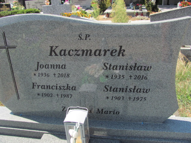 Stanisław Kaczmarek 1902 Przeźmierowo - Grobonet - Wyszukiwarka osób pochowanych